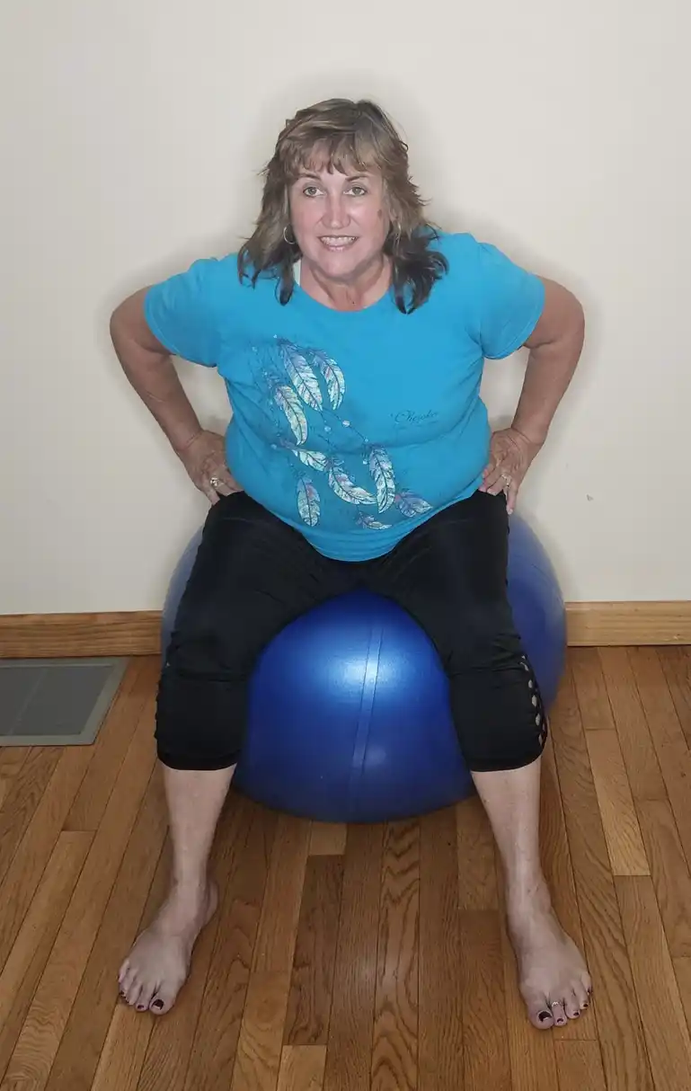 Yoga on ball